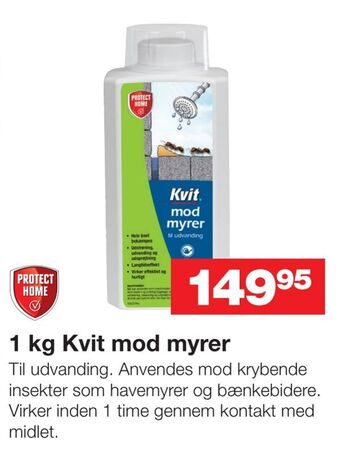 Bauhaus 1 kg Kvit mod myrer tilbud