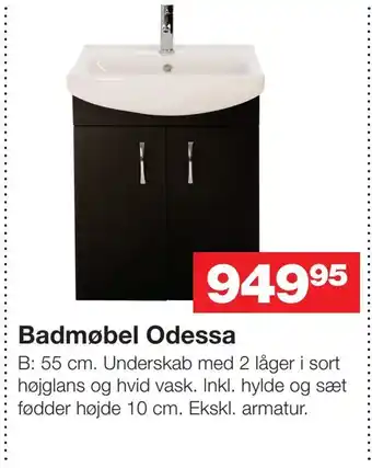 Bauhaus Badmøbel Odessa tilbud