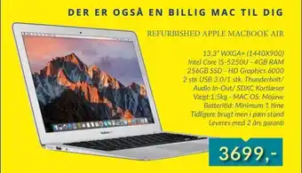 Tjdata Refurbished apple macbook air tilbud