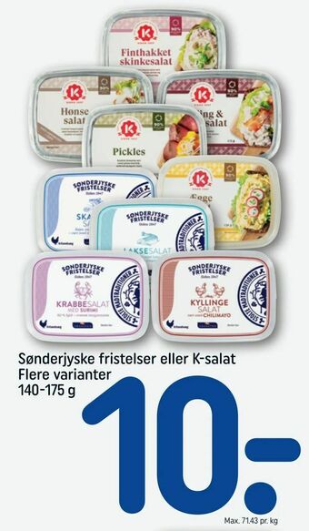 REMA 1000 Sønderjyske fristelser eller K-salat tilbud