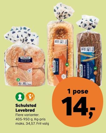 Kvickly Schulstad Levebrød tilbud
