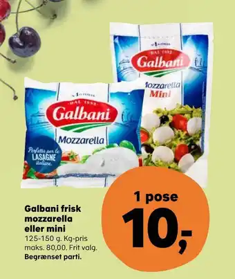 Galbani frisk mozzarella eller mini