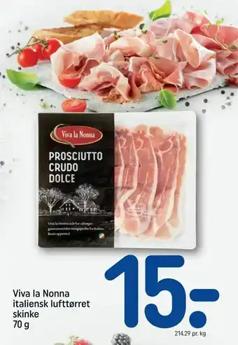 REMA 1000 Viva la Nonna italiensk lufttørret skinke tilbud