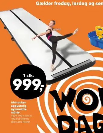 Airtracker oppustelig gymnastik måtte