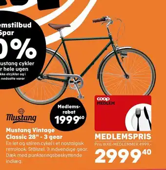Mustang Vintage Classic 28" - 3 gear