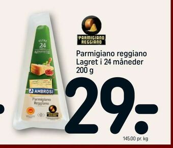 Parmigiano reggiano Lagret i 24 måneder