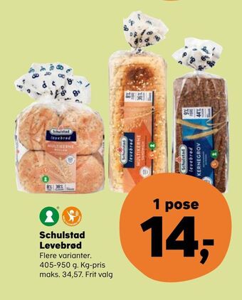 SuperBrugsen Schulstad Levebrød tilbud