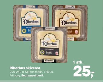 SuperBrugsen Riberhus skiveost tilbud