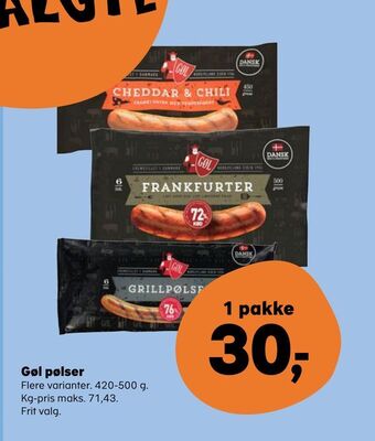 SuperBrugsen Gøl pølser tilbud