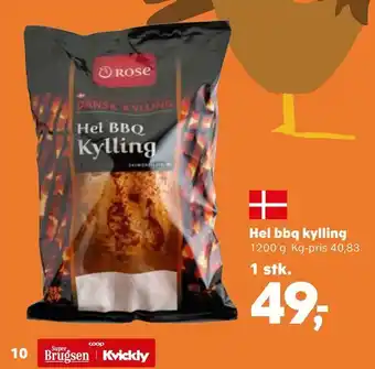SuperBrugsen Hel bbq kylling tilbud