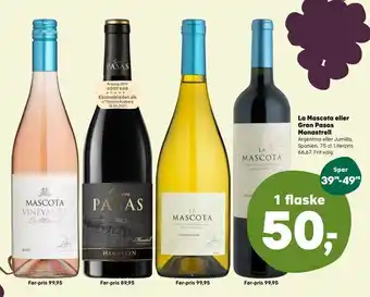 SuperBrugsen La Mascota eller Gran Pasas Monastrell tilbud
