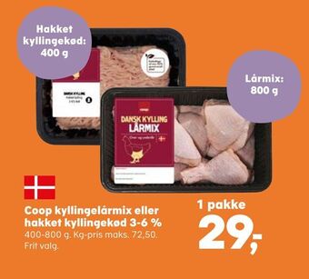 SuperBrugsen Coop kyllingelårmix eller hakket kyllingekød 3-6 % tilbud