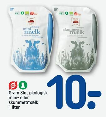 REMA 1000 Gram Slot økologisk mini- eller skummetmælk tilbud