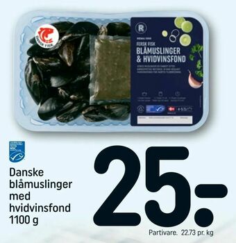REMA 1000 Danske blåmuslinger med hvidvinsfond tilbud