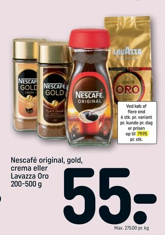 REMA 1000 Nescafé original, gold, crema eller Lavazza Oro tilbud