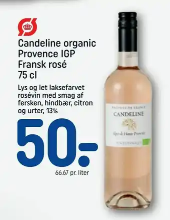 REMA 1000 Candeline organic Provence IGP Fransk rosé tilbud