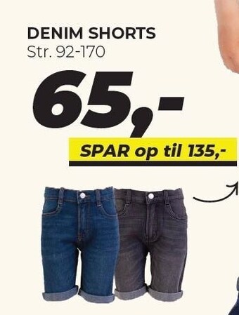 Dansk Outlet Denim shorts tilbud