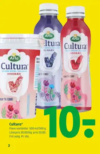 Coop 365 Cultura drikkeyoghurt blåbær tilbud