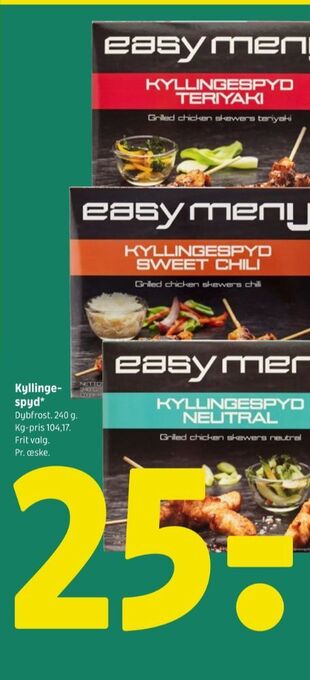 Coop 365 Easy meny kyllingespyd tilbud