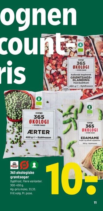 Coop 365 Coop 365 grøntsager tilbud