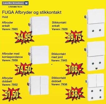 FUGA Afbryder og stikkontakt
