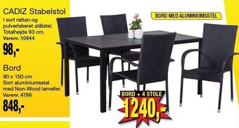 Harald Nyborg Bord + 4 stole tilbud