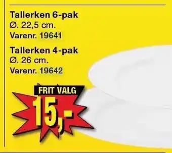 Harald Nyborg Tallerken 6-pak el. 4 pak tilbud