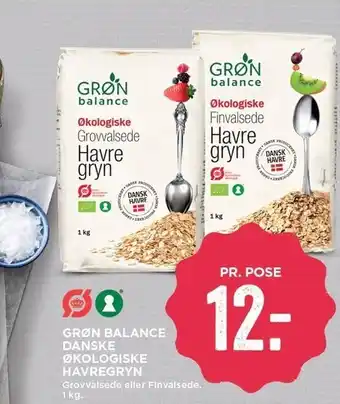 MENY Grøn Balance danske øko havregryn tilbud