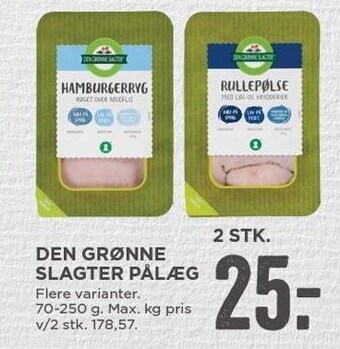 MENY Den Grønne Slagter pålæg tilbud