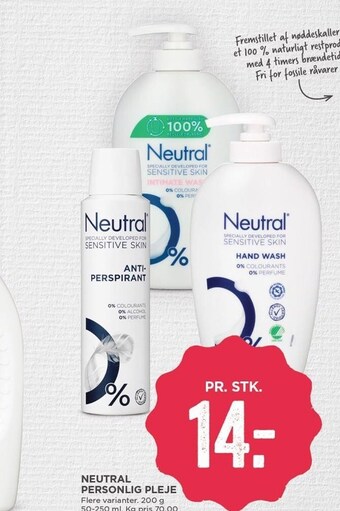 Neutral personlig pleje