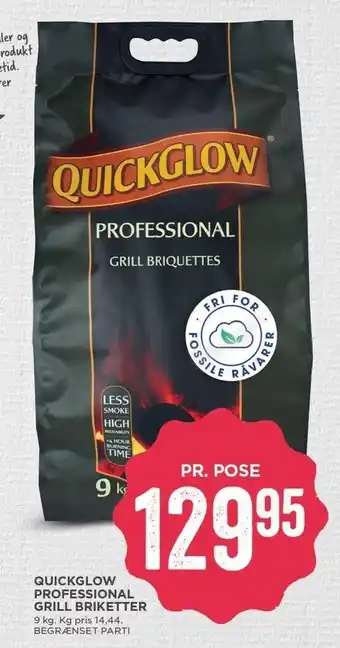 Quickglow professional grill briketter