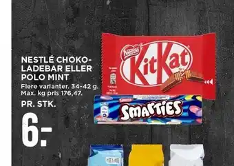 MENY Nestlé chokoladebar el. Polo Mint tilbud