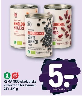 REMA 1000 Kikærter el. bønner tilbud