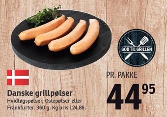 SPAR Danske grillpølser tilbud