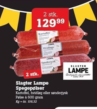 Slagter Lampe spegepølser