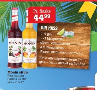 Poetzsch Padborg Monin Sirup tilbud