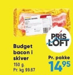 Bilka Budget bacon i skiver tilbud