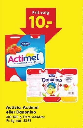 Bilka Activia, Actimel el. Danonino tilbud
