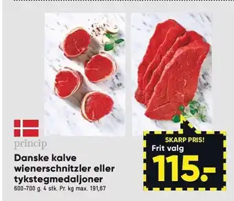 Bilka Danske kalve wienerschnitzler el. tykstegsmedaljoner tilbud