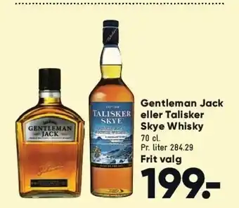 Bilka Gentleman Jack el. Talisker Skye Whisky tilbud