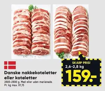 Bilka Danske nakkekoteletter el. koteletter tilbud