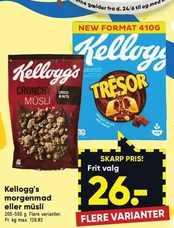Kellogg's morgenmad el. müsli