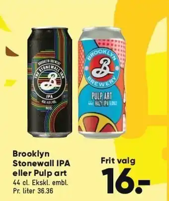 Brooklyn Stonewall IPA el. Pulp art