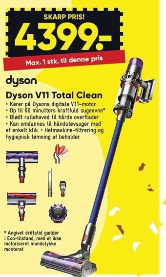 Bilka Dyson V11 total clean tilbud