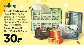 Bilka 2-pak foldekasser tilbud