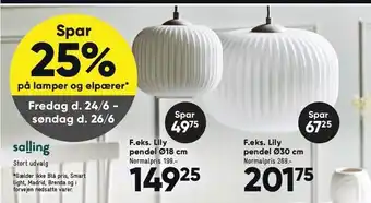 Spar 25% på lamper og elpærer