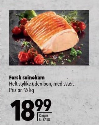Fersk svinekam