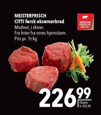 Citti Fersk oksemørbrad tilbud