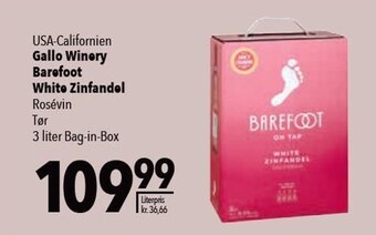 Citti Gallo Winery barefoot white zinfandel tilbud