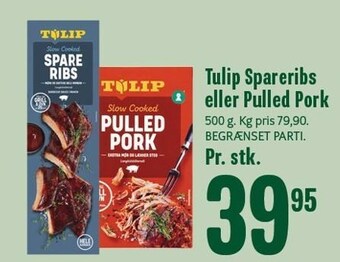 Min Købmand Tulip spareribs el. pulled pork tilbud